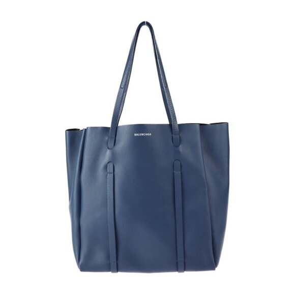 BALENCIAGA Blue Leather Tote Bag - Picture 1 of 10